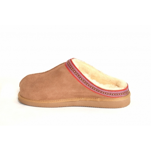 Крзнени папучи Izzy Chestnut